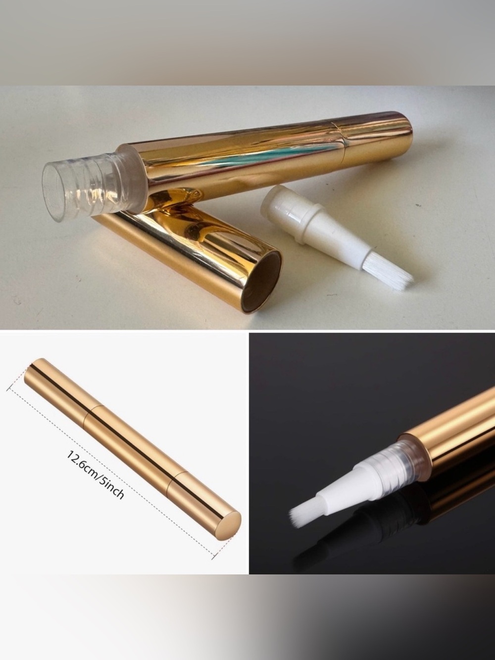 3/$15 Empty Refillable Pen Brush Tip Cosmetic Lip Gloss, Nail Oil, or Lash Serum